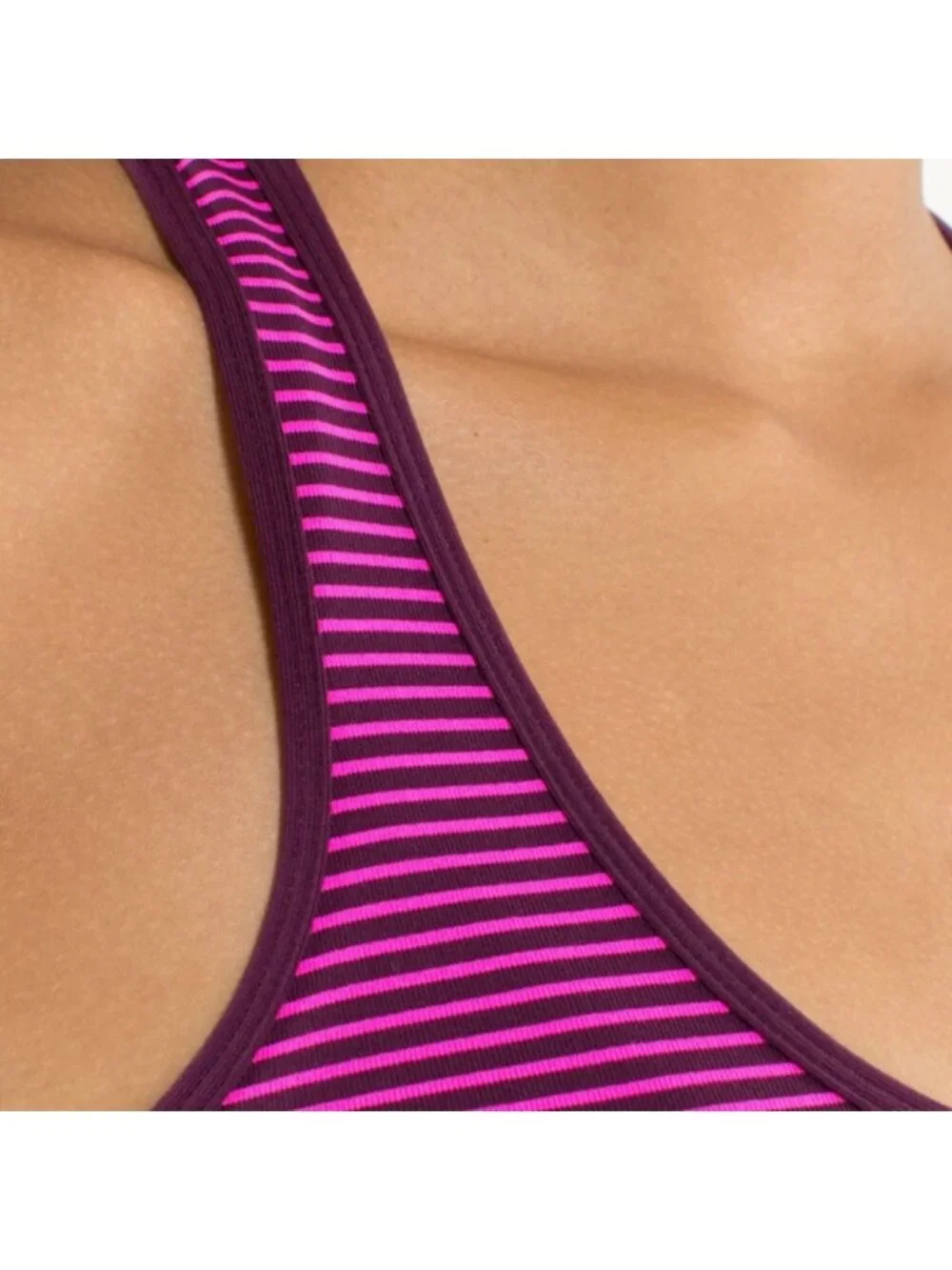 Lululemon Cool Racerback Hyper Stripe Raspberry Glo Light / Plum